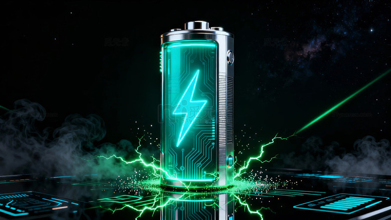 发光电池释放能量火花