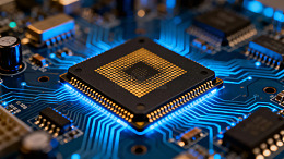 电路板上的芯片特写图片-2659