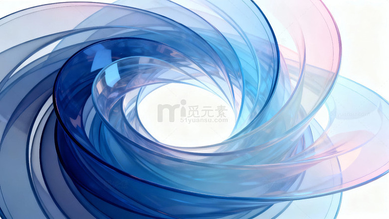 蓝色渐变螺旋抽象图案