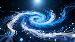 蓝色星云螺旋宇宙景象