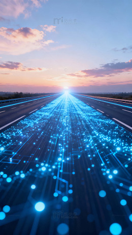 科技感道路延伸至未来