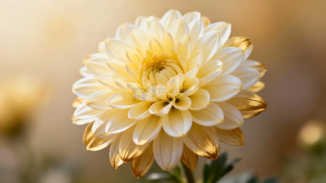 淡黄色菊花特写图片