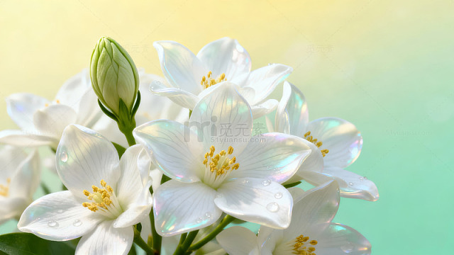 白色花朵特写背景清新