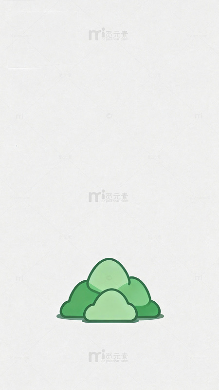 简约绿色草丛插图