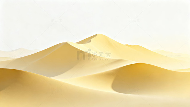 金色沙丘起伏连绵图片