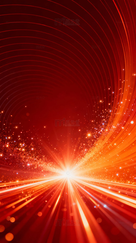 红色抽象光芒背景图片