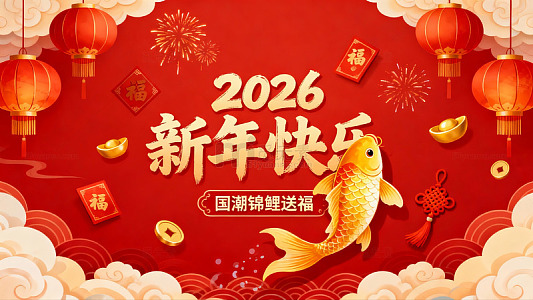 2026年新年庆祝海报