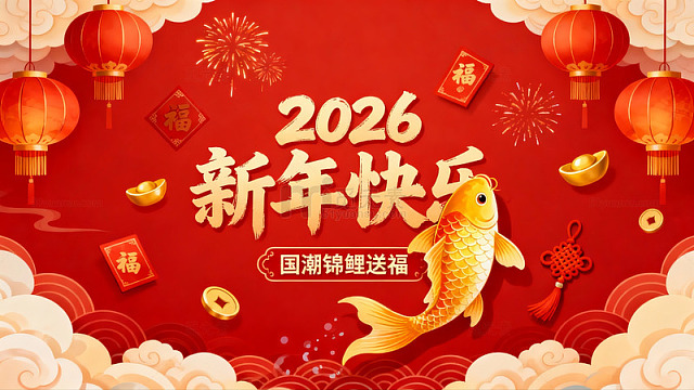 2026年新年庆祝海报