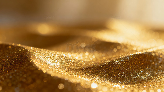 金色闪光颗粒波浪纹理