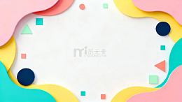 多彩几何图形构成的抽象背景