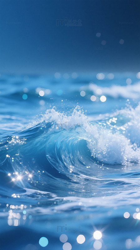 海洋浪花闪耀画面