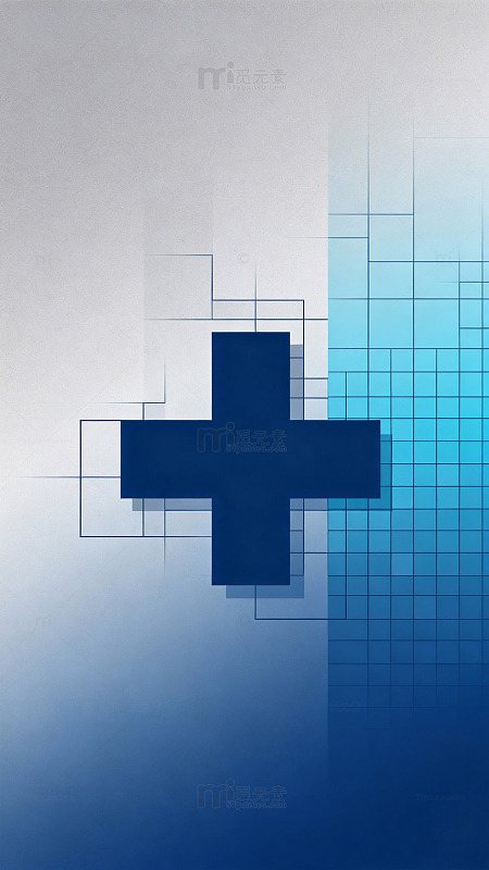 科技风医疗图标背景设计