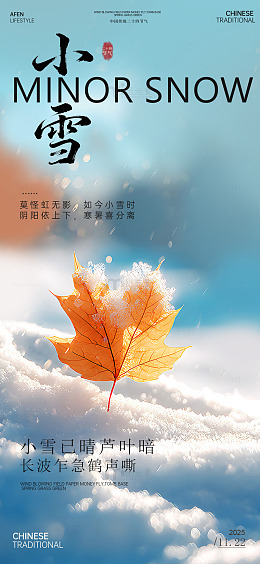 小雪节气海报设计