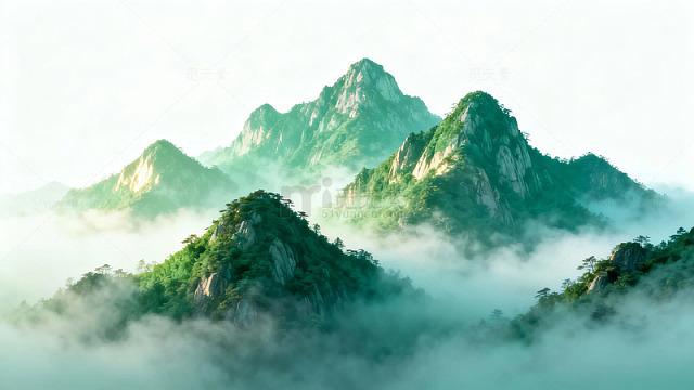 雪中林间小屋宁静冬日景象