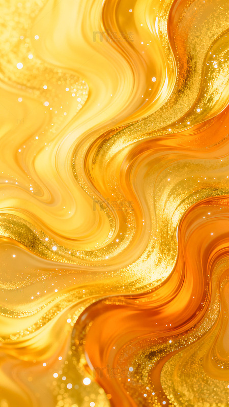 金灿灿流动艺术图案奢华背景素材