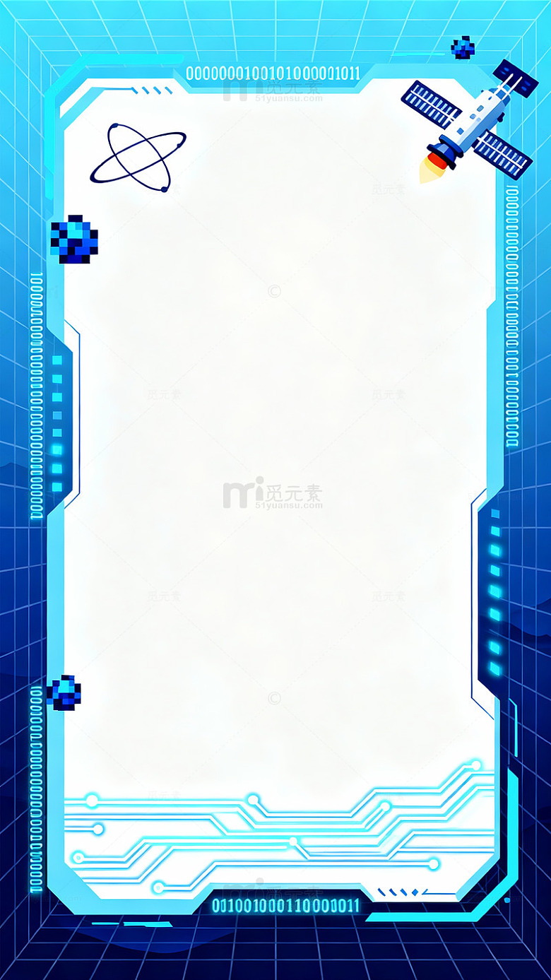 科技感边框背景设计模板