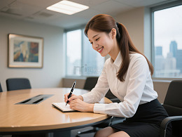 职场女性会议记录书写