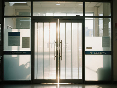 玻璃门透光现代建筑