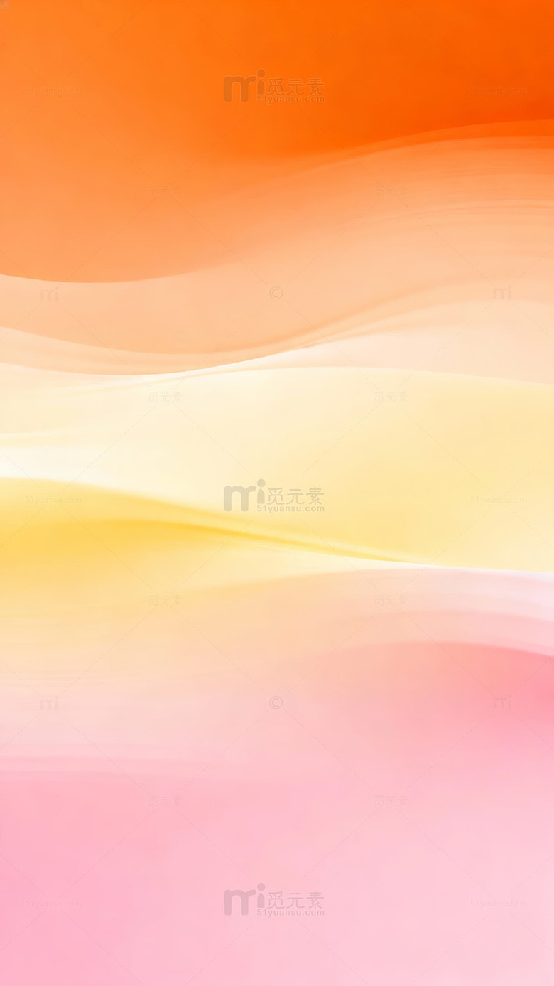 橙黄粉渐变波浪抽象背景