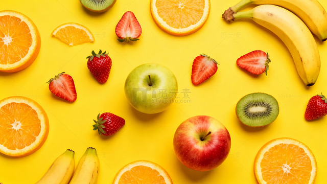 色彩鲜艳的水果拼盘图片-9114