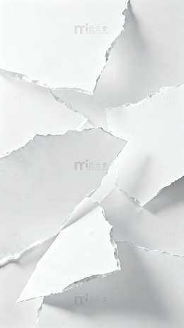 撕裂纸张的纹理与光影