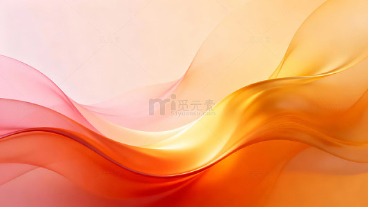 流动的橙红渐变抽象背景
