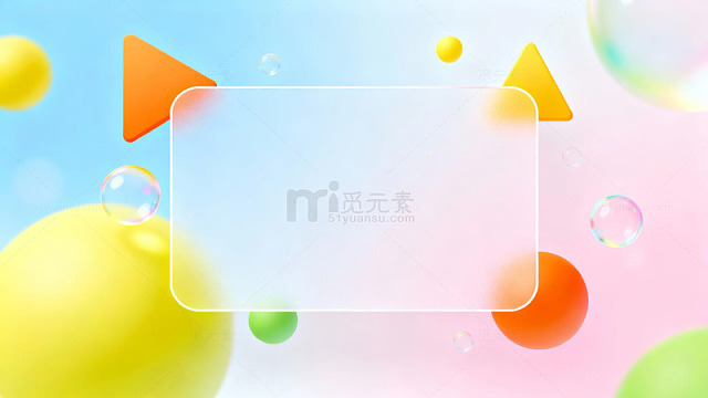 多彩几何气泡背景图片