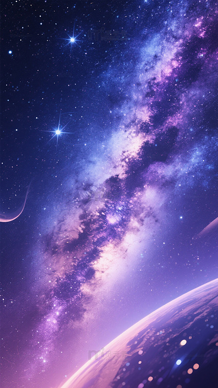 星空银河地球美景壁纸