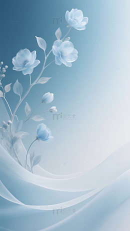 淡雅花卉背景设计素材