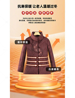 羽绒服详情页平铺展示