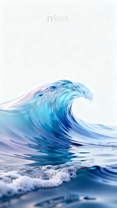 蓝色海浪翻涌动态壁纸