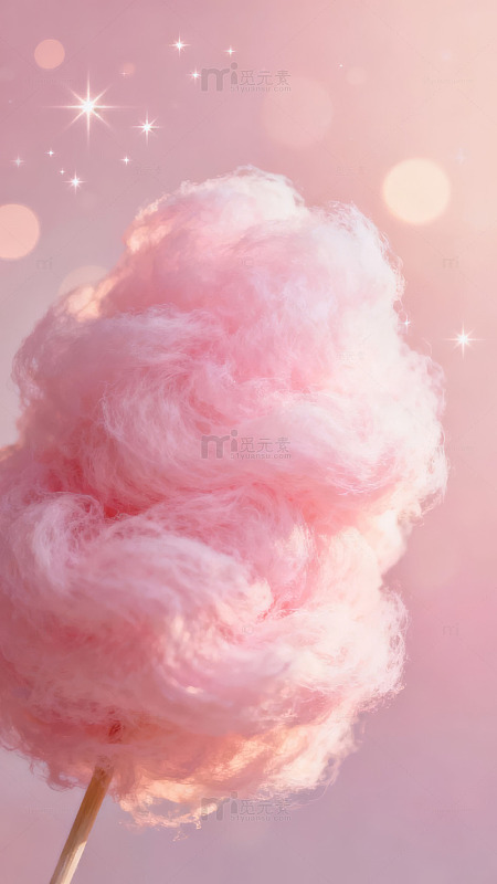 粉色棉花糖特写图片