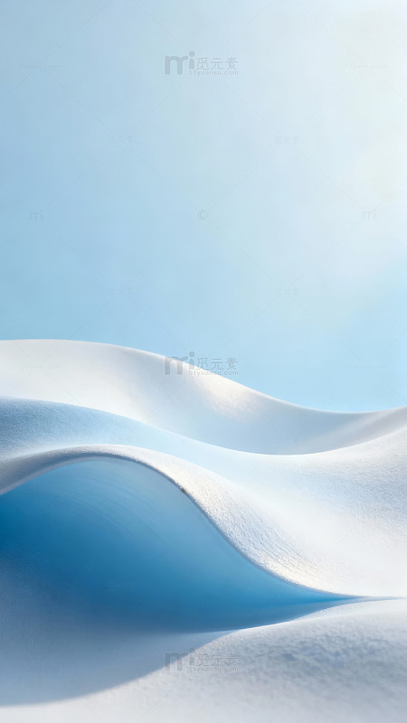 雪浪轻柔起伏蓝色渐变
