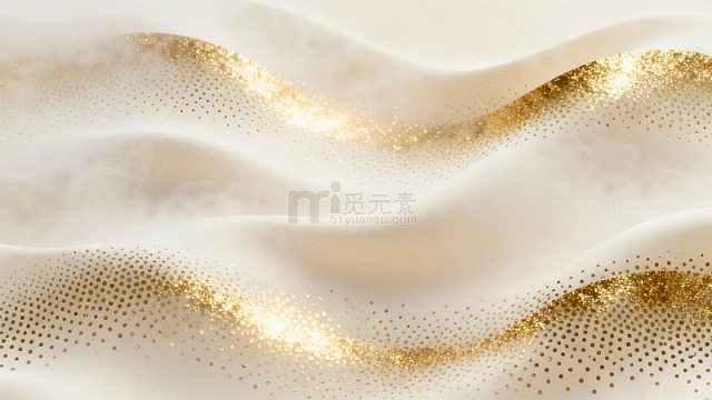 金色波纹丝绸质感背景设计素材