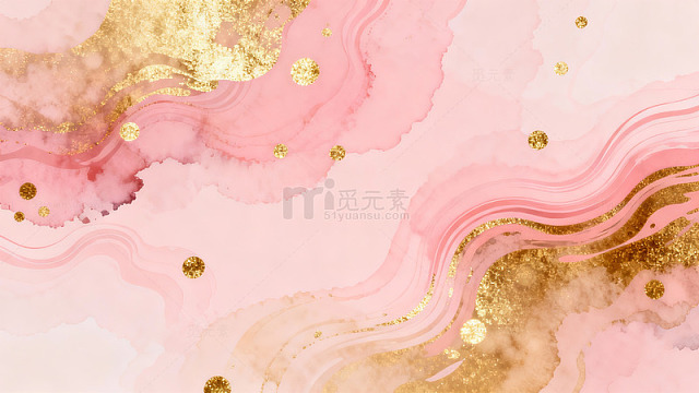 梦幻水彩粉色流动背景