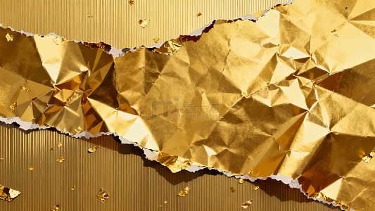 金箔纸撕裂质感背景