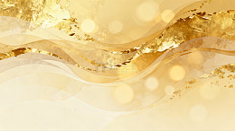 金箔波浪抽象艺术背景