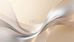 金属质感流动曲线艺术图案