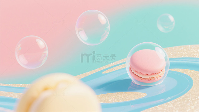 梦幻马卡龙泡泡艺术摄影