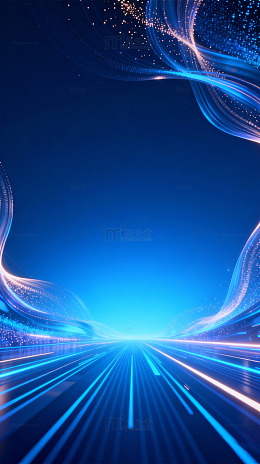 未来科技蓝色光效装饰背景图