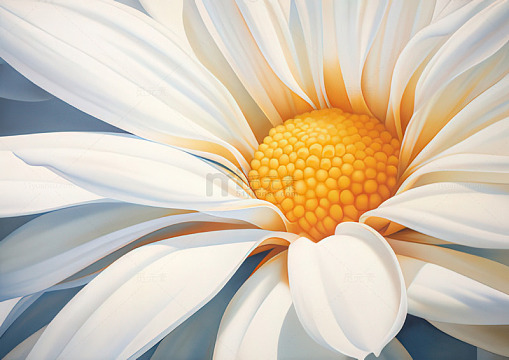 写实风雏菊特写绘画素材