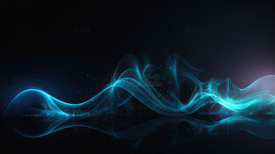 蓝色波纹抽象背景素材