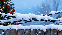 冬日雪景圣诞节氛围素材