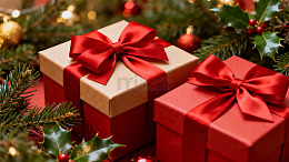 圣诞礼盒装饰摄影