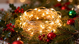 圣诞节日装饰灯光场景