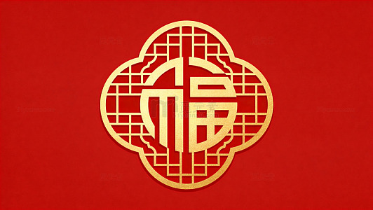 中国风福字图案装饰设计素材
