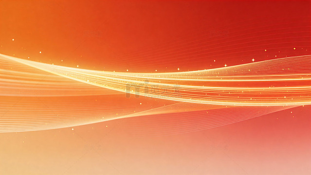 橙红色渐变流动线条背景