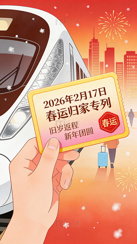 春运归家列车宣传海报