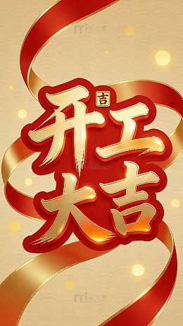 大吉开工喜庆海报设计素材