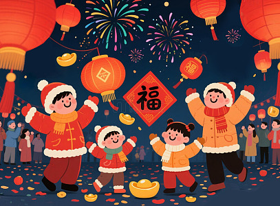 春节喜庆插画